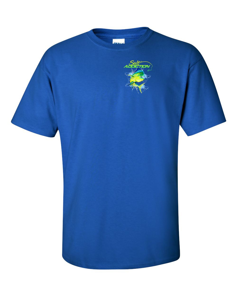 Salt Addiction Saltwater Dolphin Fishing Short Sleeve T Shirt Mahi Mahi Ocean