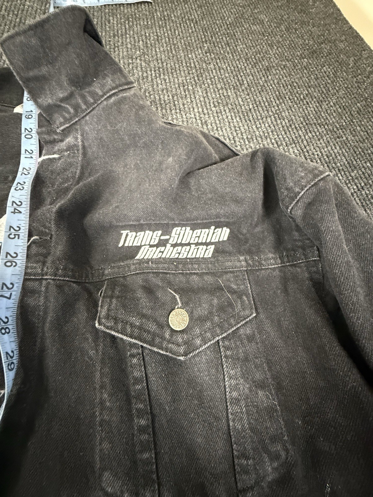 1990 s Trans Siberian Orchestra Biack Denim Tour Jacket