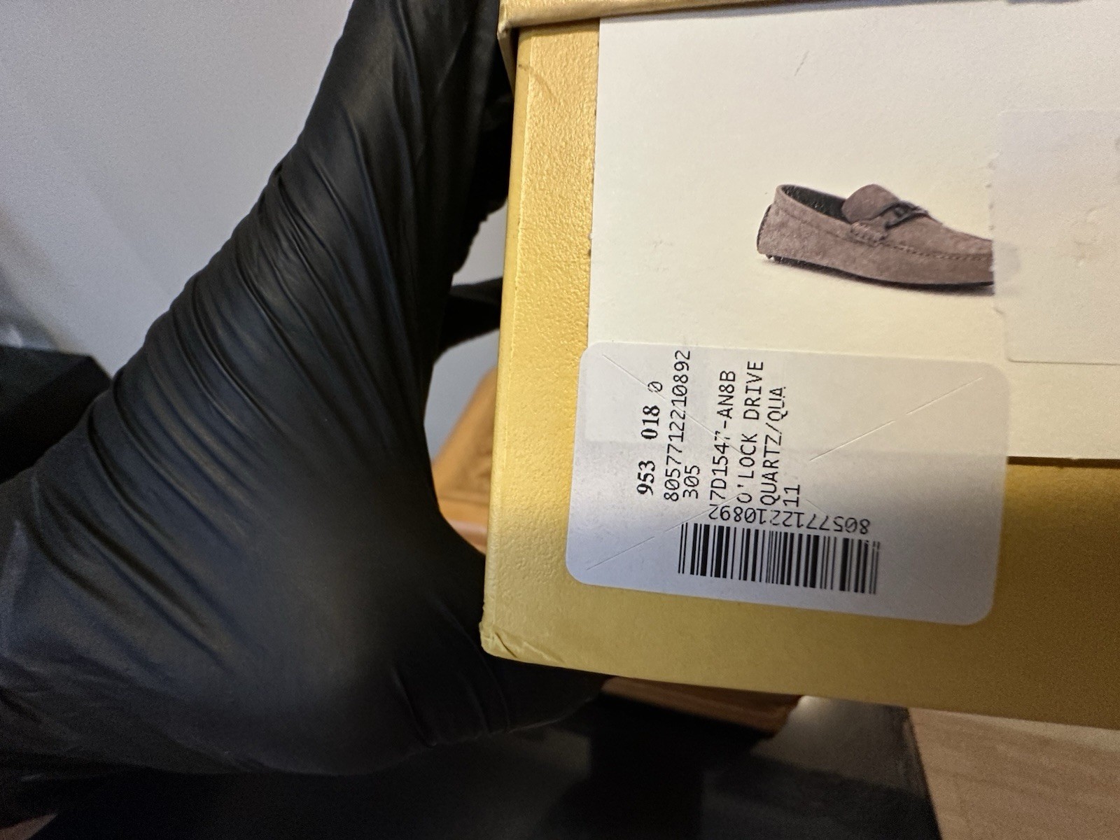 Fendi FF Logo O’Lock Suede Drivers Shoes QUARTZ 12 US/11 UK New $770