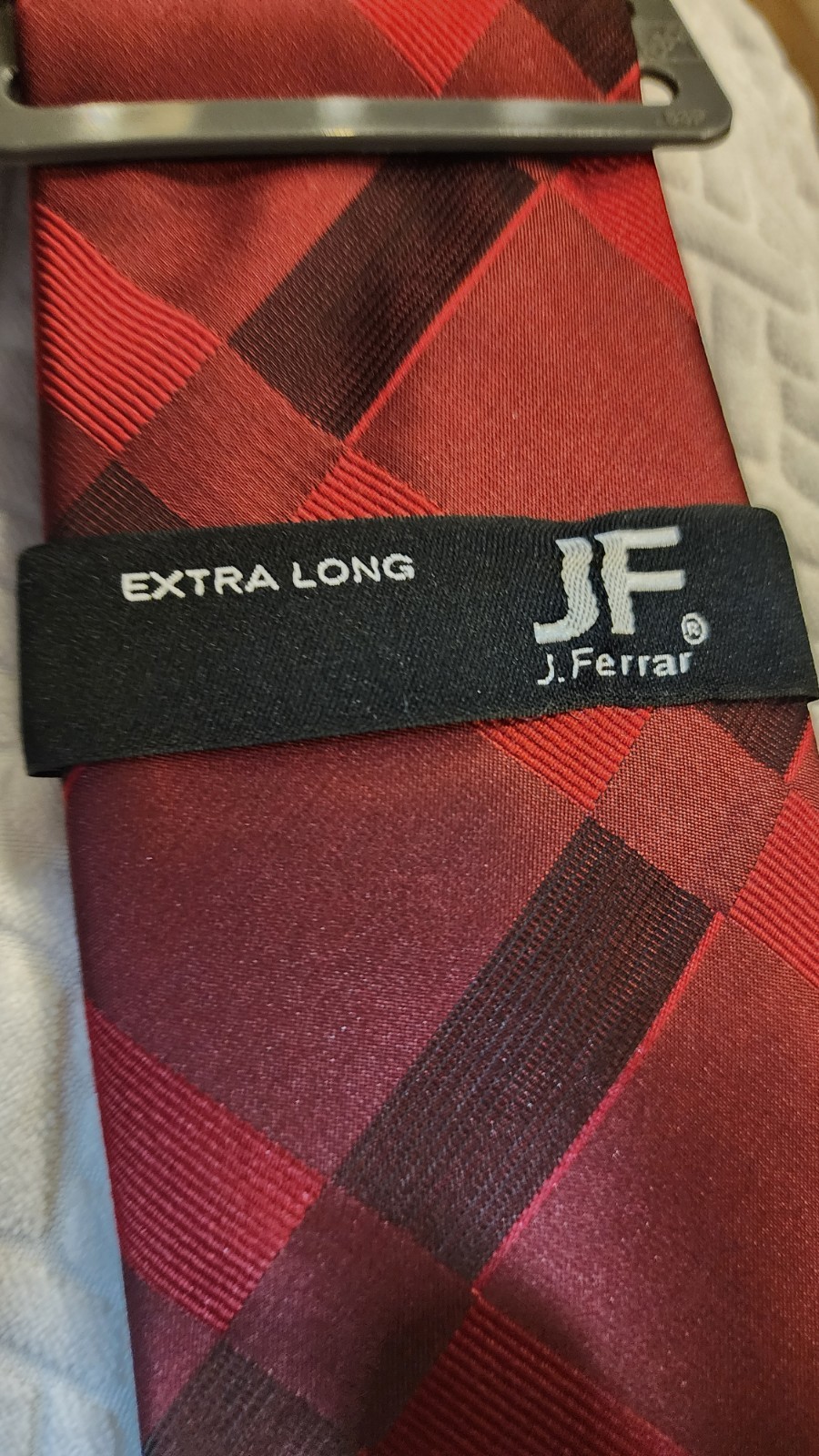 NWT J.Ferrar Men’s Red Tie Extra Long 62.5 Inches x 3.25 Inches Wide