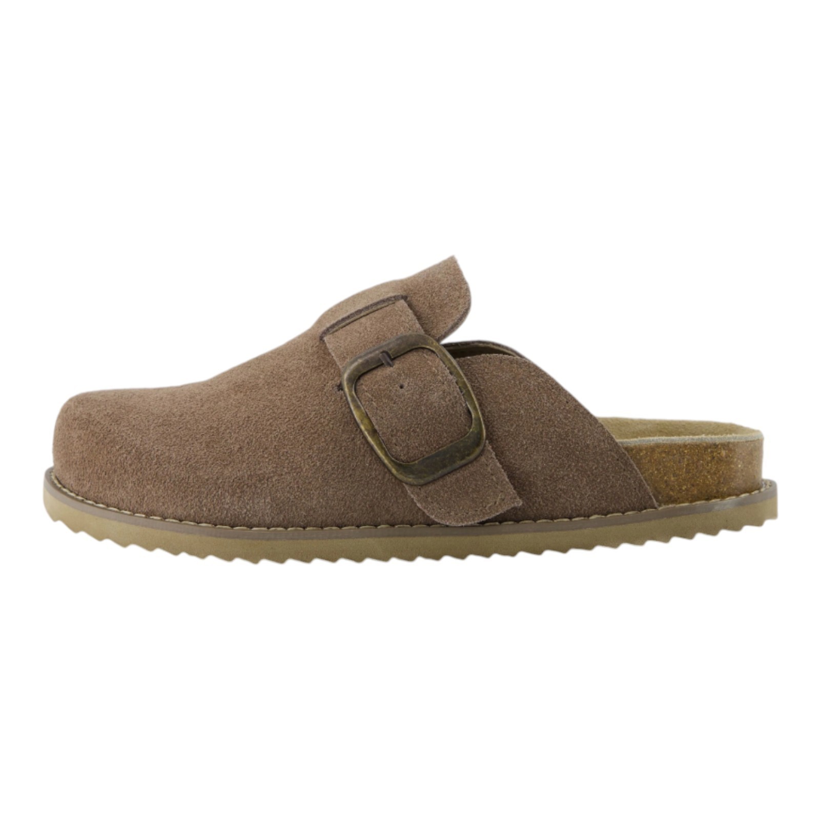 Women’s Suede Clogs Adjustable Buckle Slip on Footbed Home Clog Slippers