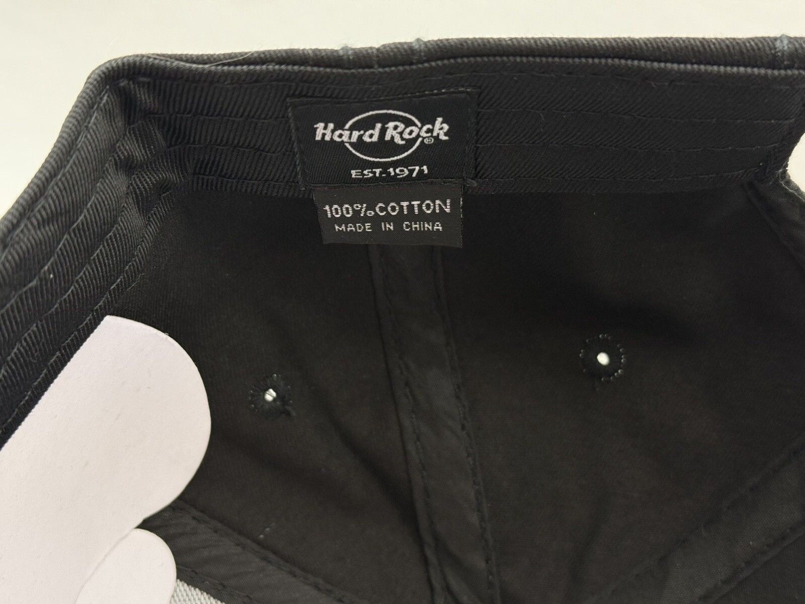 Hard Rock Cafe Black Adjustable Cap / Baseball Hat 100% Cotton Est 1971 NEW NWOT