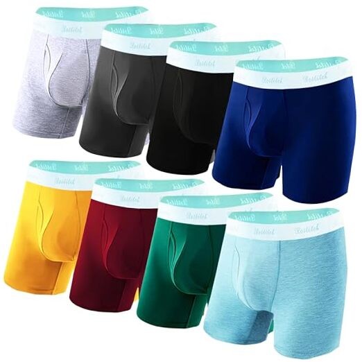 Mens underwear Upgrade bamboo boxer briefs Breathable,cool Medium 6clours 8pack