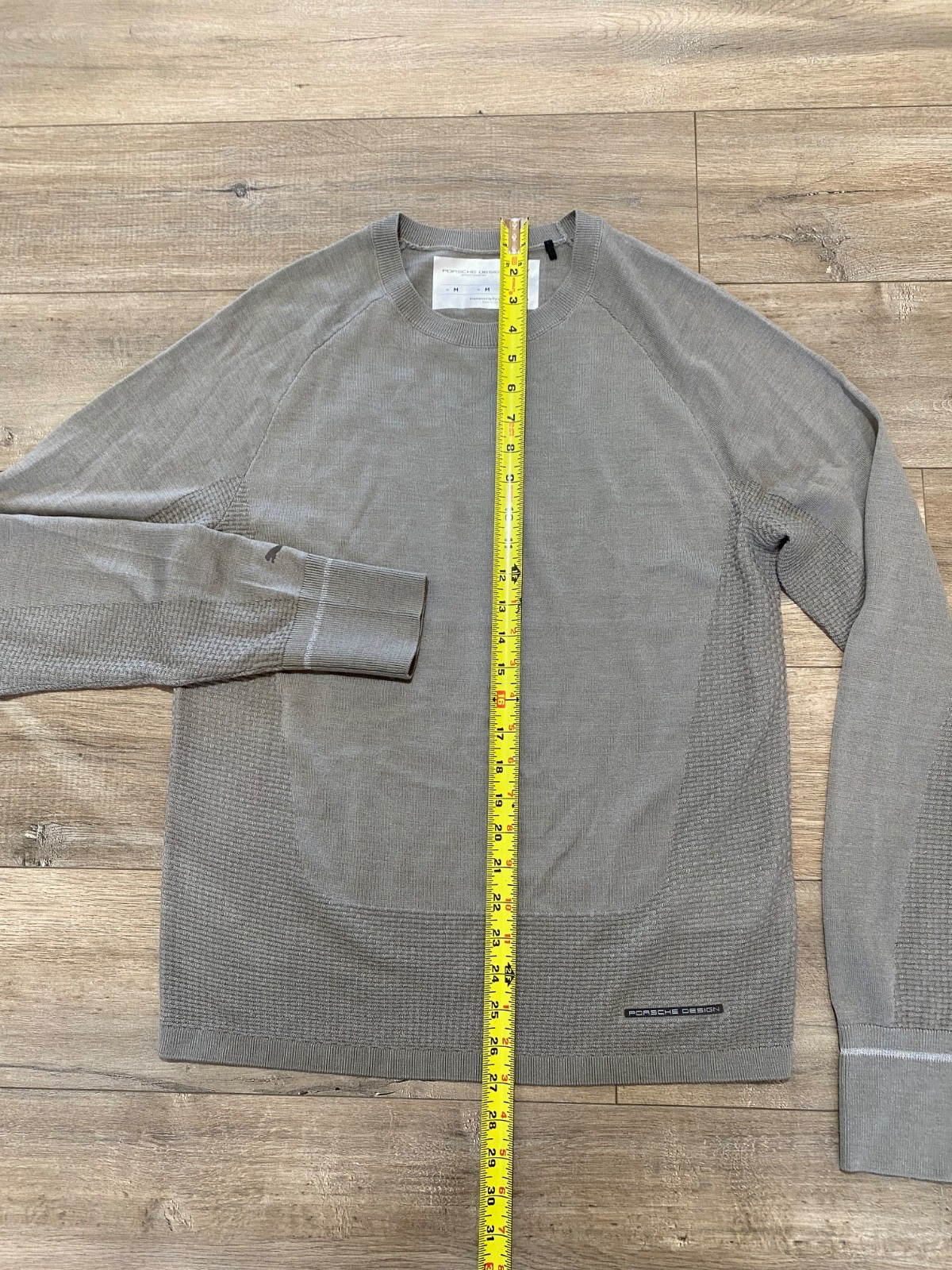 Puma X Porsche Design Wool Sweater Pullover Mens M Gray Crewneck Long Sleeve