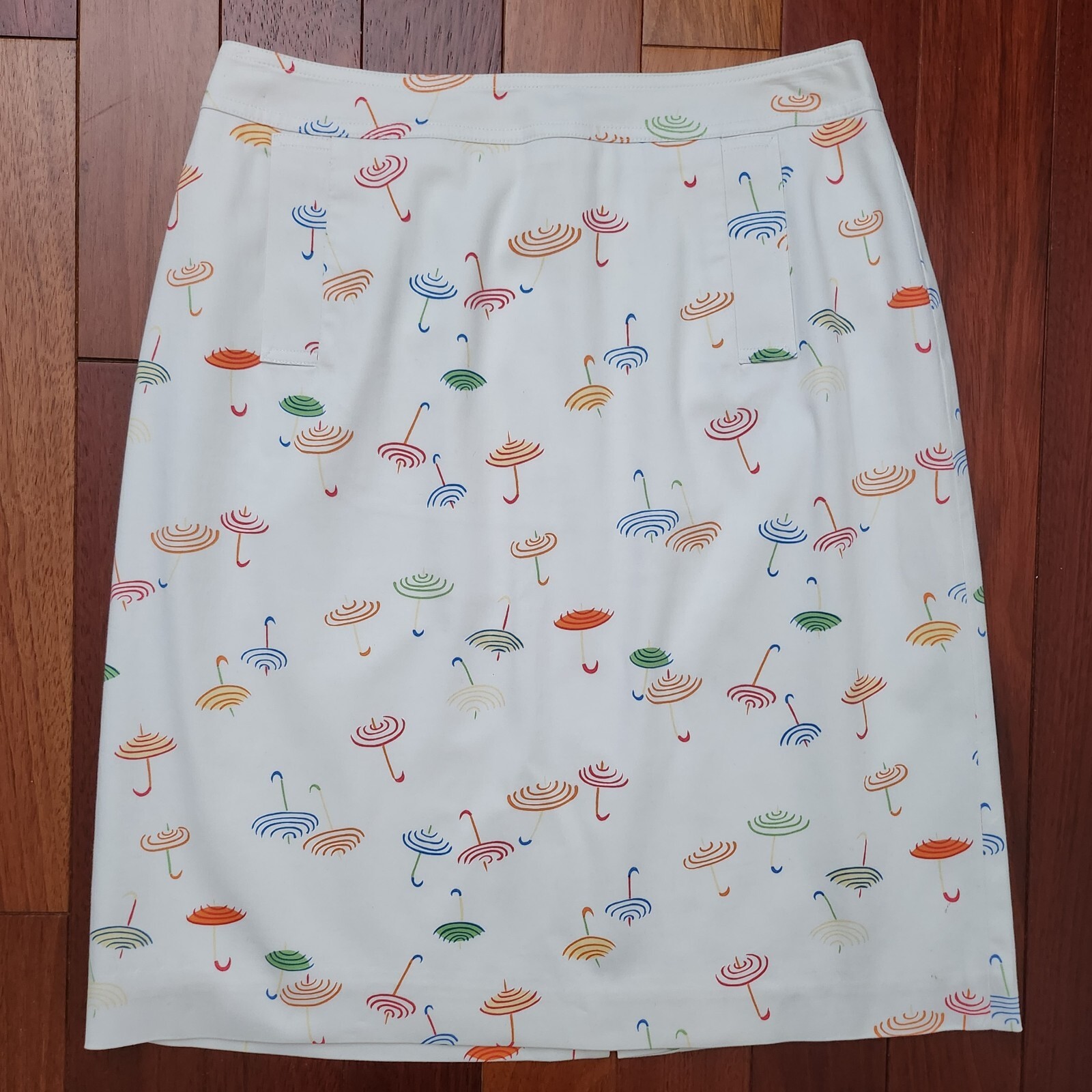 Talbots Stretch Cotton Spandex Umbrella Fully Lined Zipper Closure Skirt 6