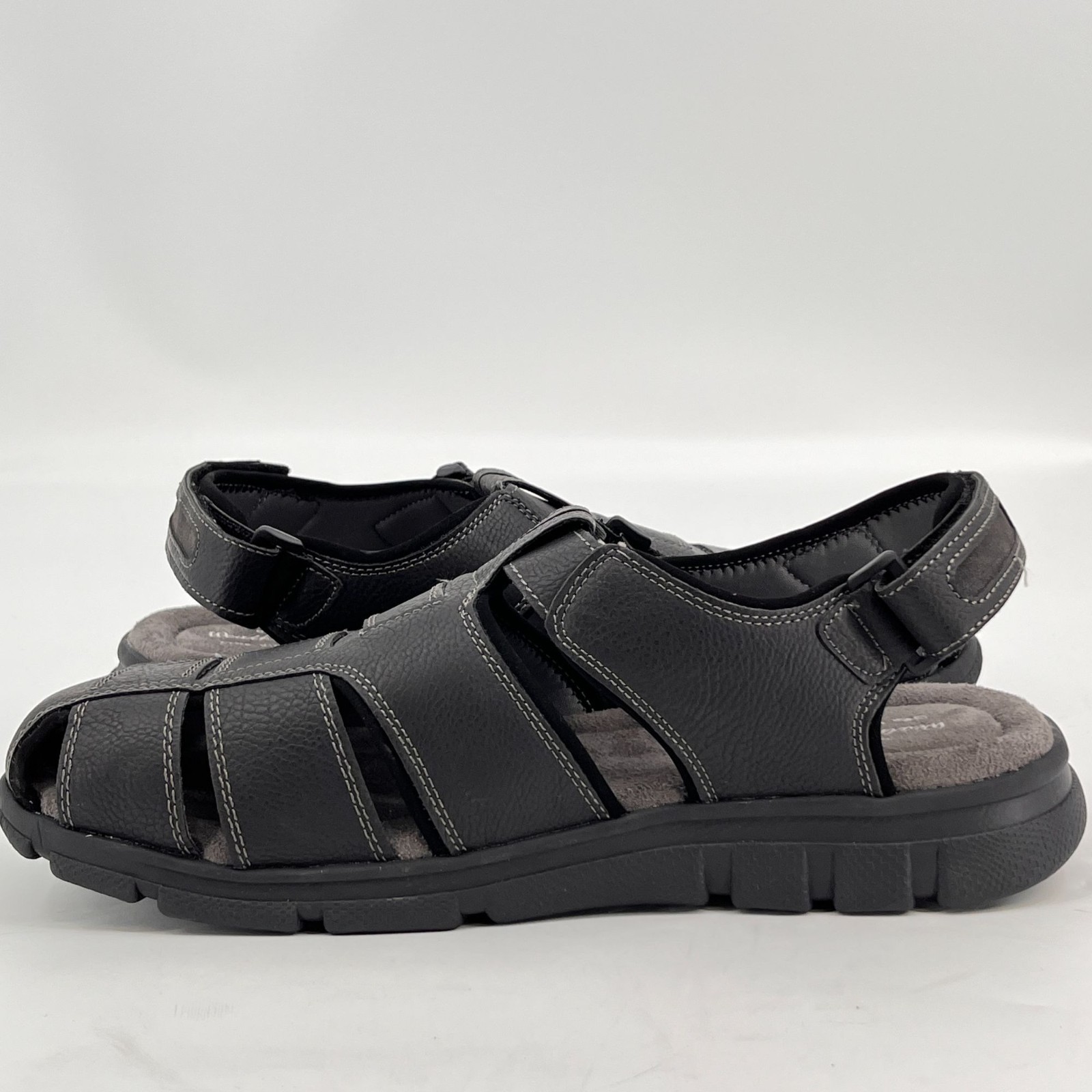 Weatherproof Vintage Caleb Fisherman Sandals Black Size 13 Synthetic EVA Sole