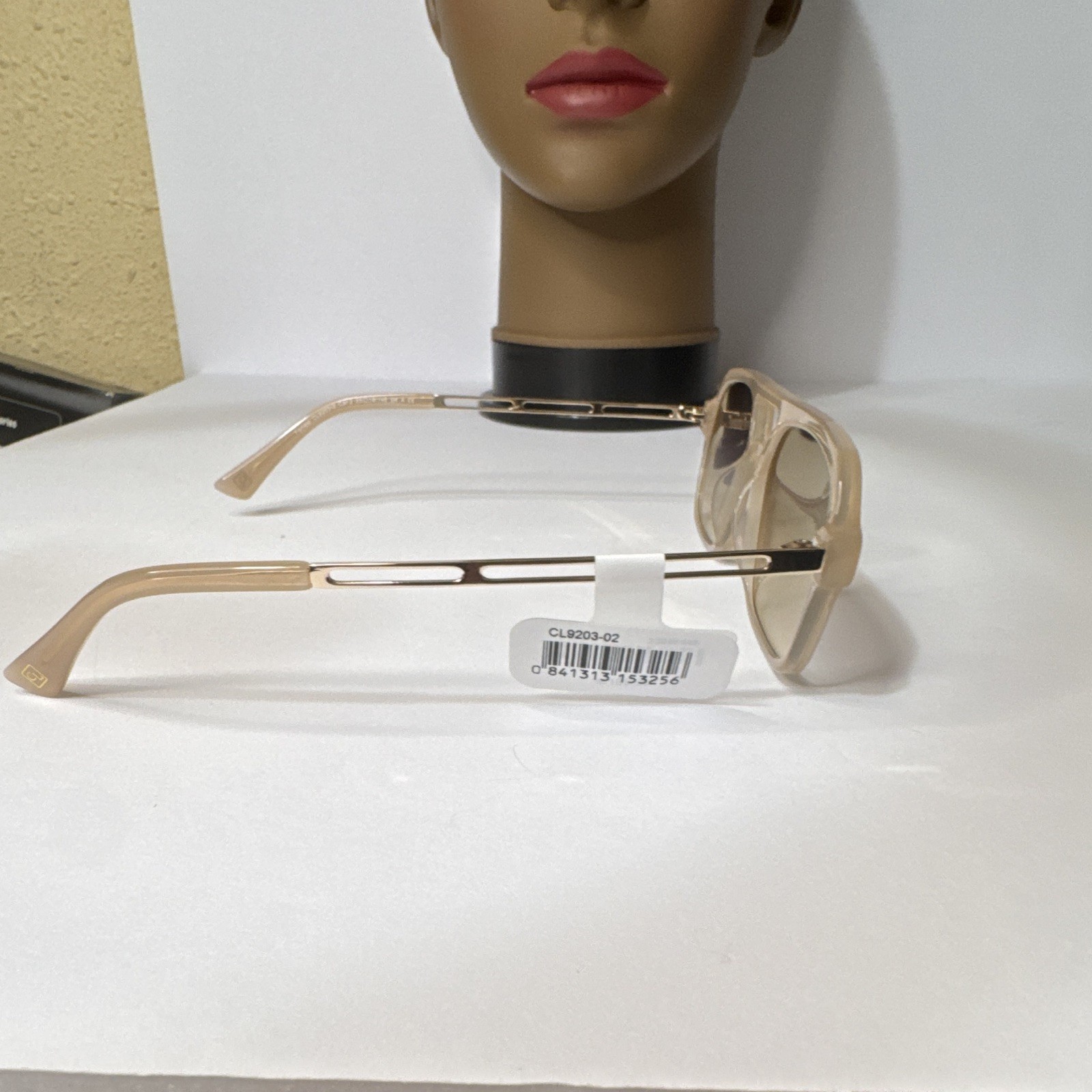 Carolina Lemke Berlin CL9203-02 Women’s Square Beige Gray Gradient UV400 145mm