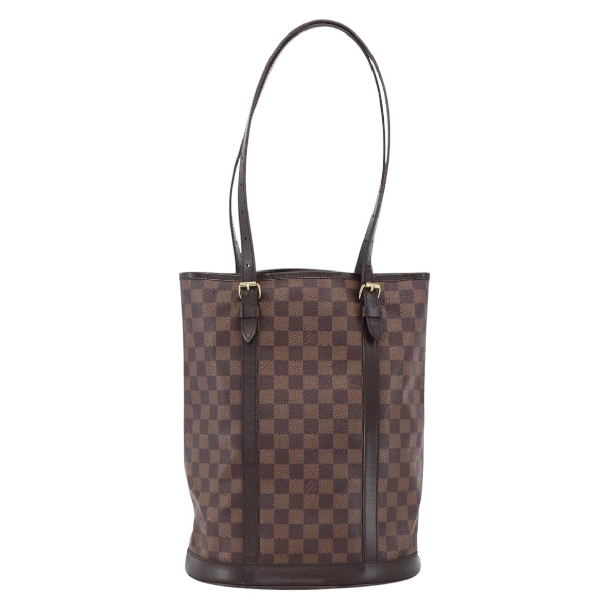 LOUIS VUITTON Damier Ebene Bucket GM Shoulder Bag N42236 LV Auth 173441