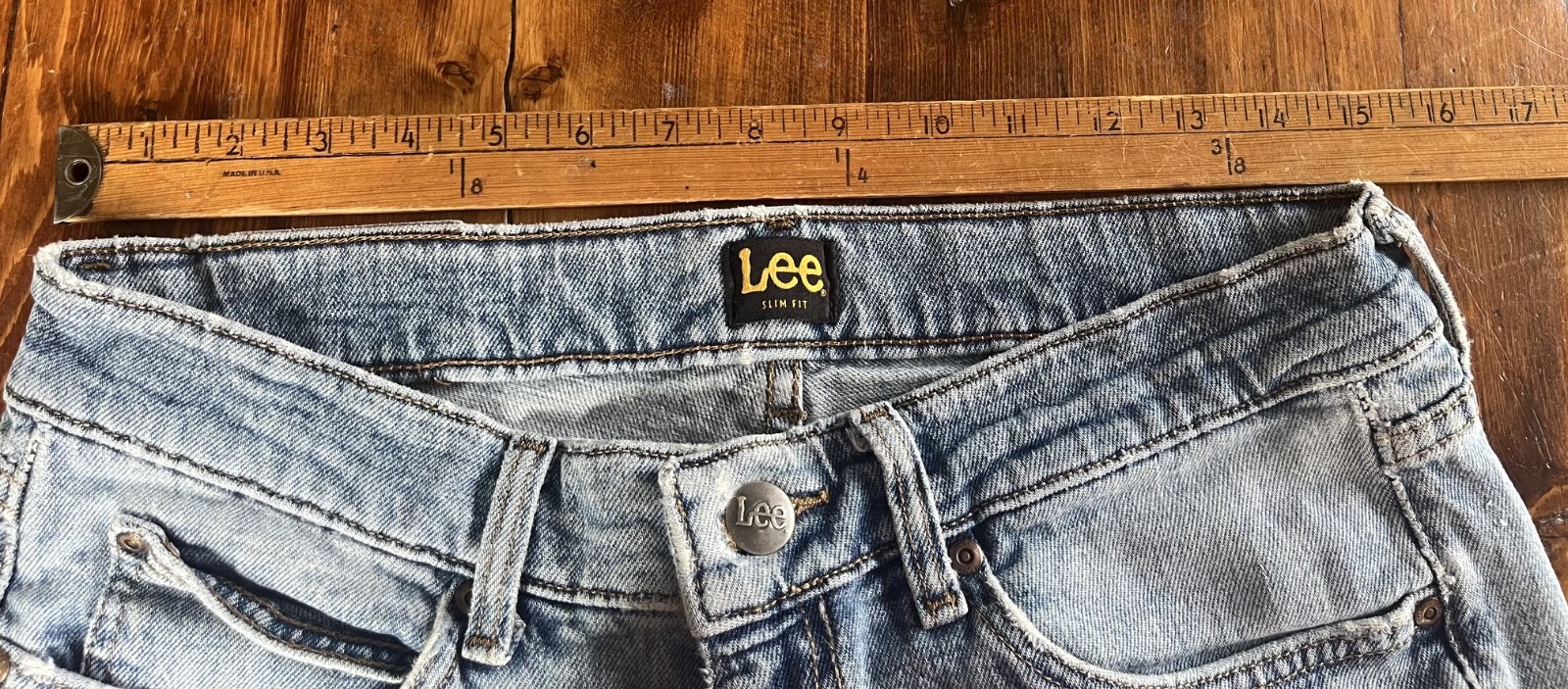 Lee Jeans Men’s Slim Fit Blue Medium Wash Denim Dungarees Workwear 32×29 (30×27)