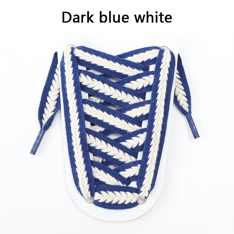 Flat Wheat Ear Shoelaces for Sneakers Twist Braids Marshmallow Colorful Shoelace
