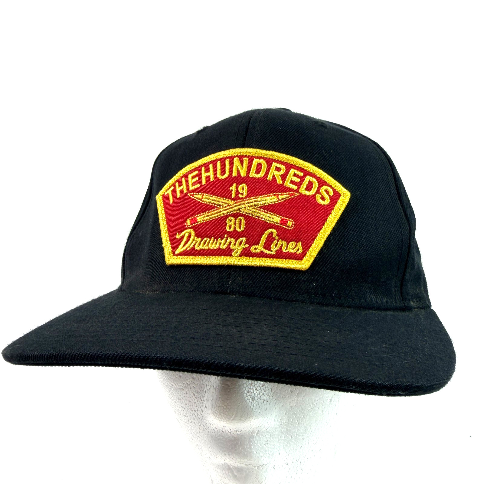 The Hundreds Drawing Lines Troop Snapback Hat Wool Embroidered Patch Adjustable