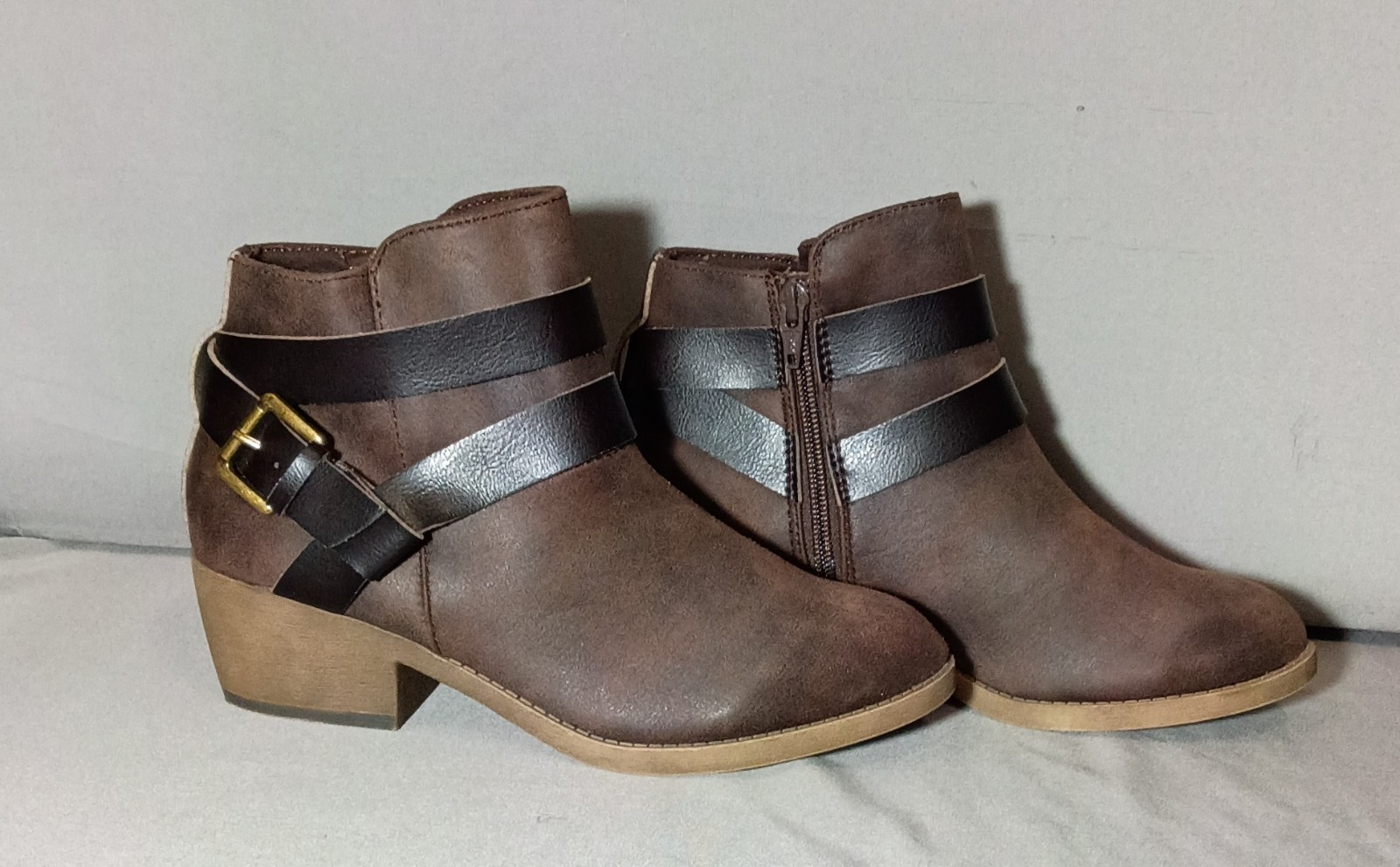 SO Hadleyy Brown Women’s Boots Size 7 M Ankle Booties Kohls Textile Upper 07/21