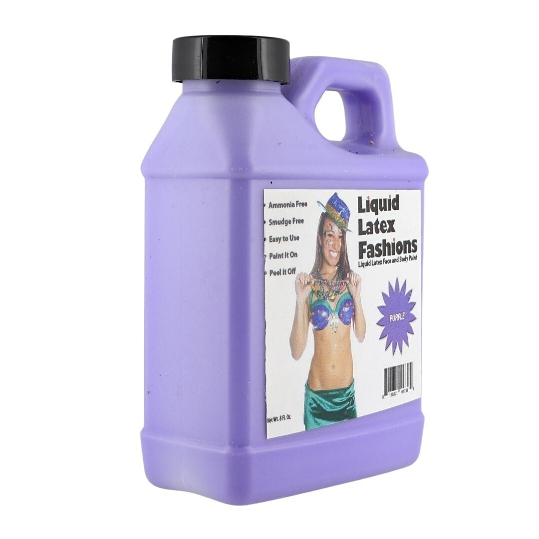 Purple 8 Fl Oz – Liquid Latex Face and Body Paint, Halloween, Cosplay