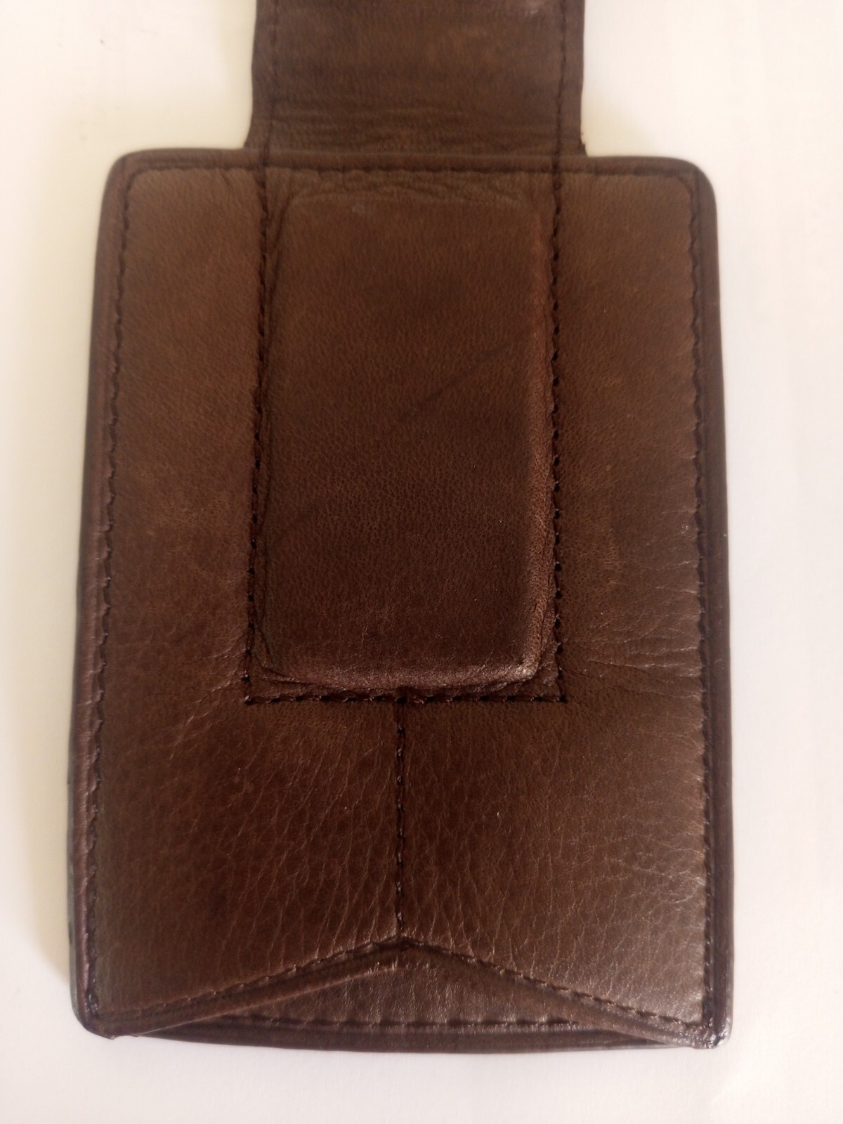 Vintage Fossil Brown Leather Magnatic Walet Business Cards Holder For Men Gift