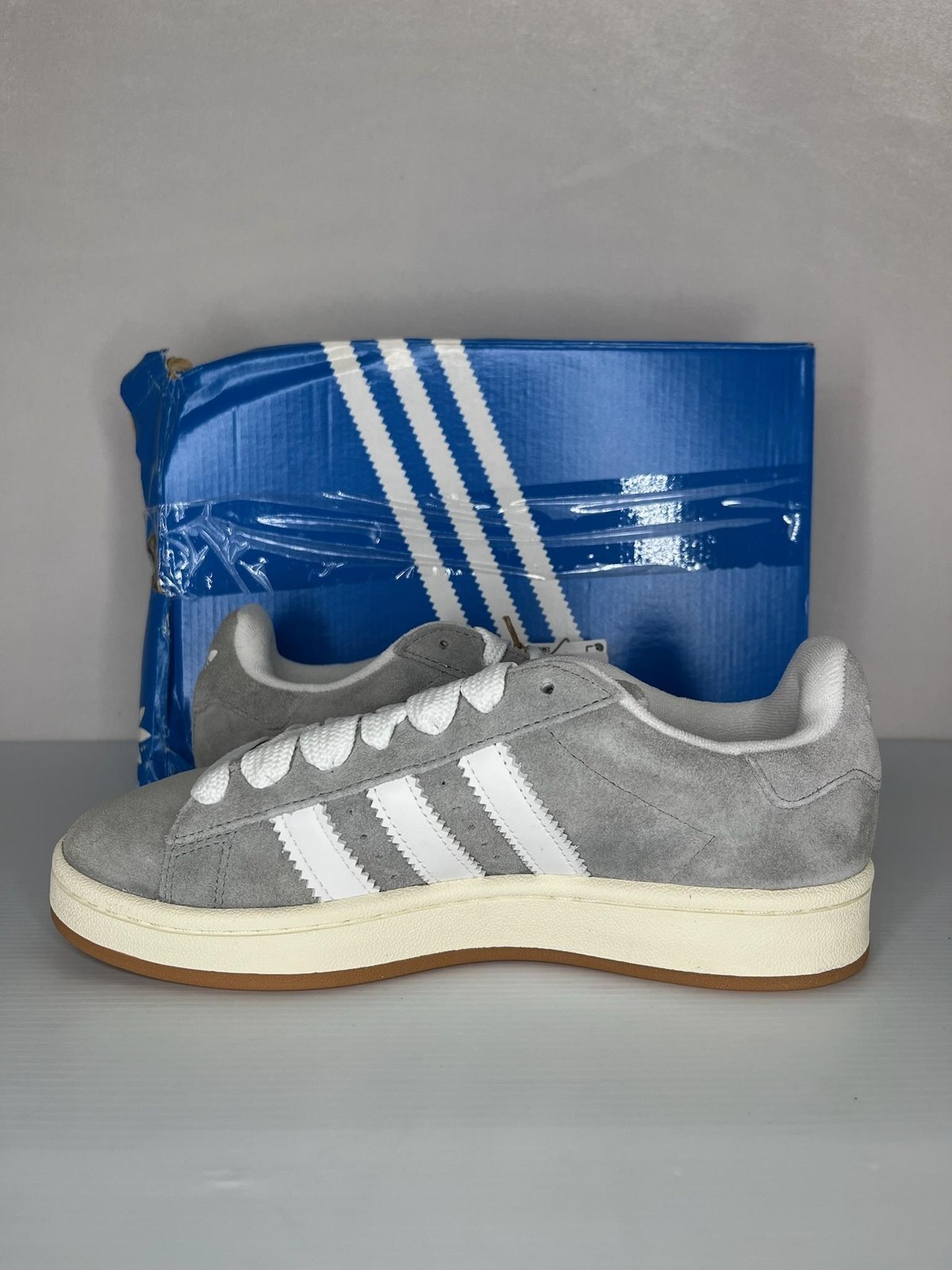 Adidas Campus 00s Men’s 6.5 Gray Suede Gum Sole Sneakers HQ8707 NEW