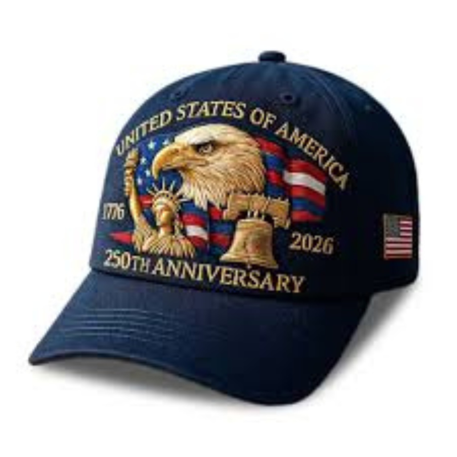 USA 250th Anniversary Baseball Cap Adjustable Patriotic Hat for Multiple Occasio