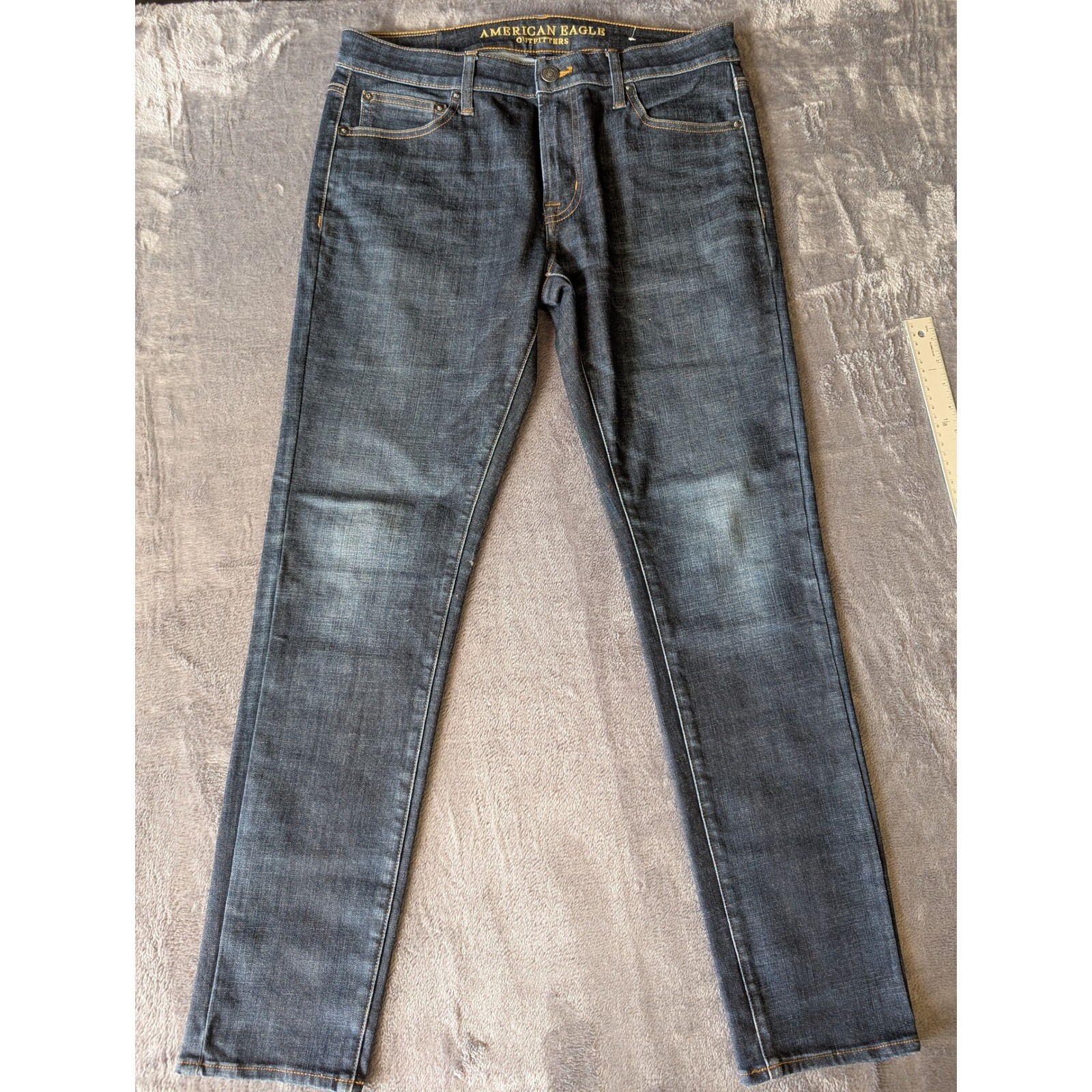 American Eagle Extreme Flex 4 Slim Jeans Mens 33×32 Dark Wash Blue Denim