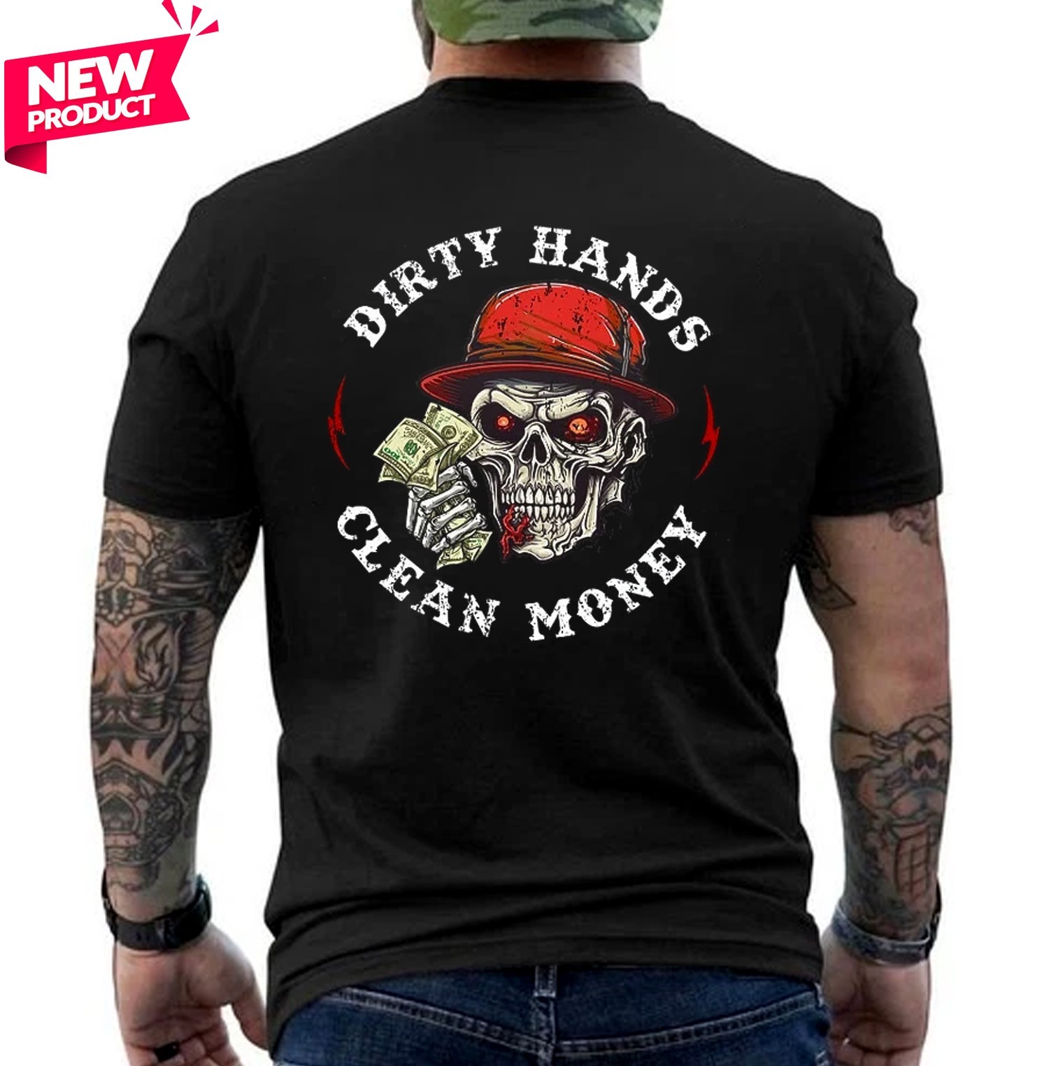 *NEW* Dirty Hands Clean Money Print T-Shirt