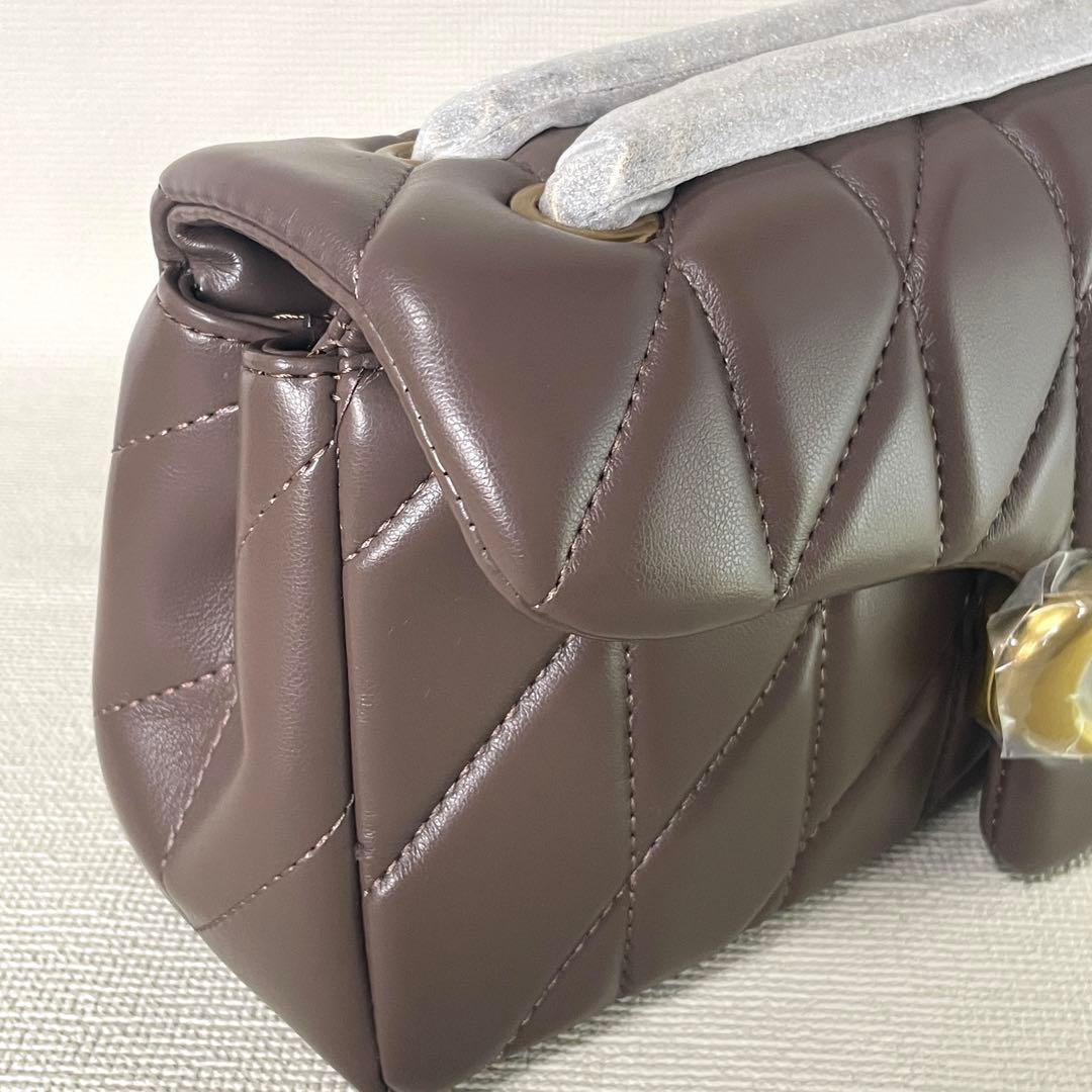 COACH Tabby 26 Quilted Leather Shoulder Bag Brown Crossbody Purse CP149 NEW