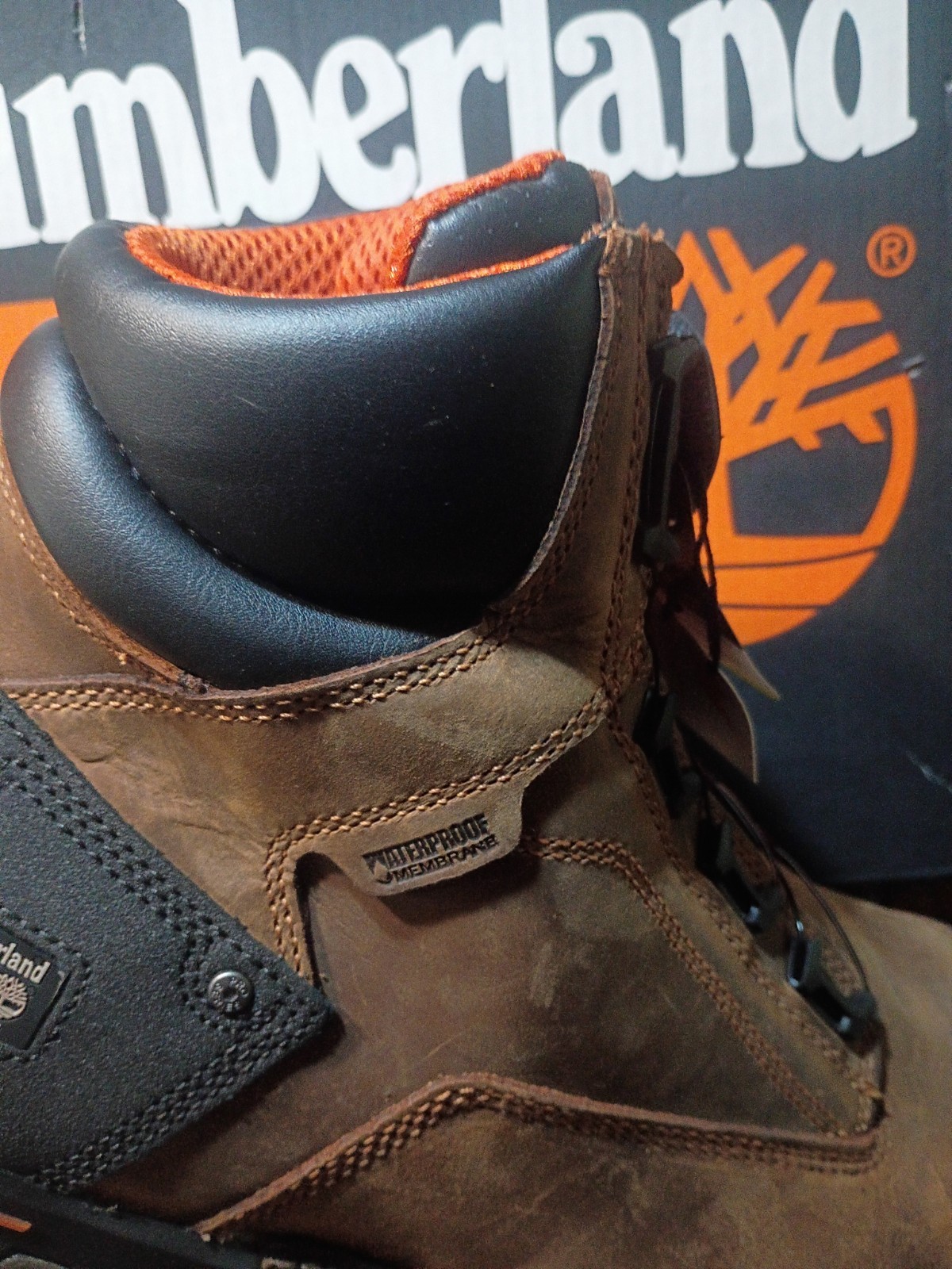 Mens Timberland Pro Boondock BOA Waterproof Composite Toe Brown Boot Sz 12 Wide