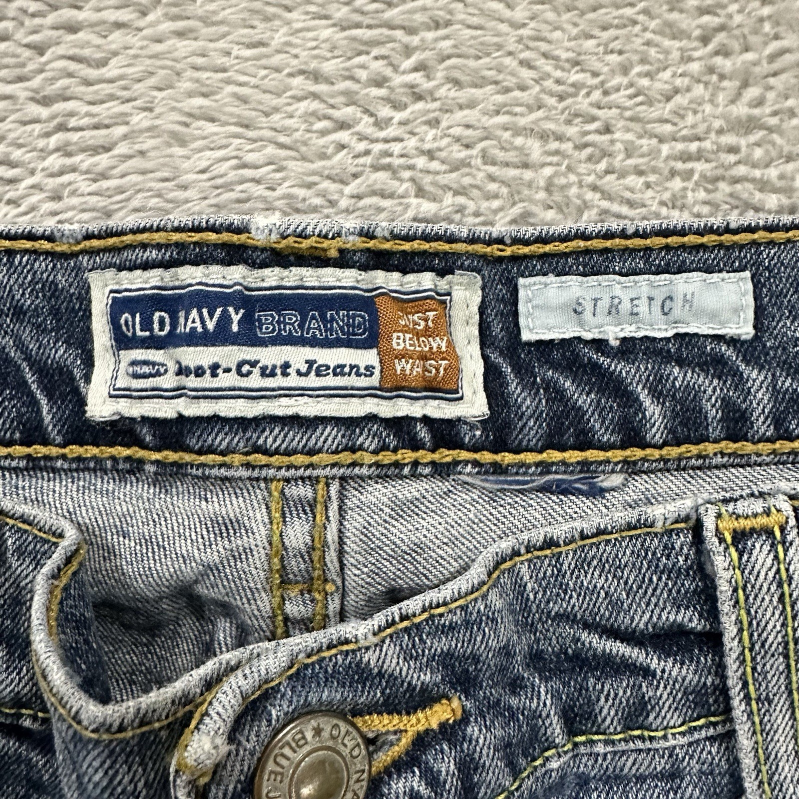 Old Navy Jeans Women’s 28 Waist Bootcut Just Below Waist Stretch Light Blue Y2K