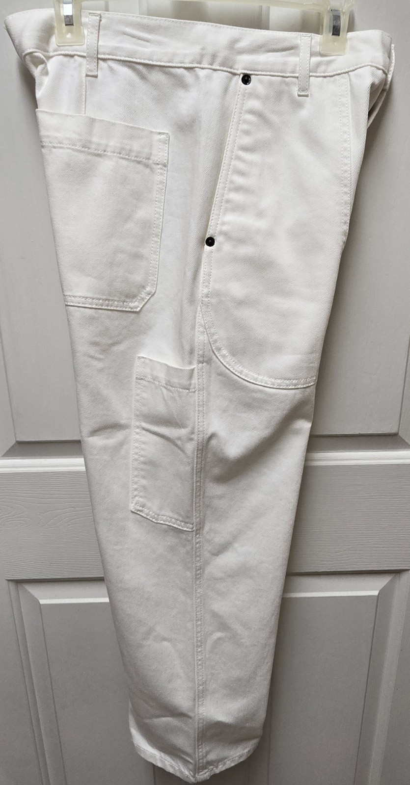 The Row Hester Wide Leg Cropped Jeans, Size 4, White