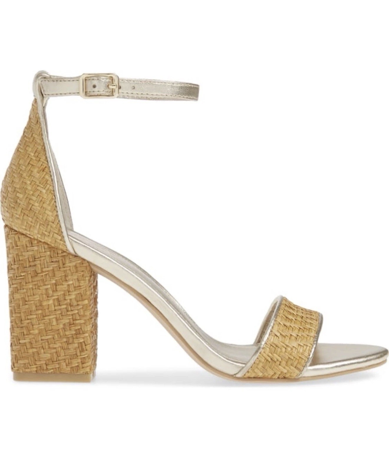 Lilly Pulitzer Amber Lynn Straw Sandals High Block Heel Shoes Women’s 9