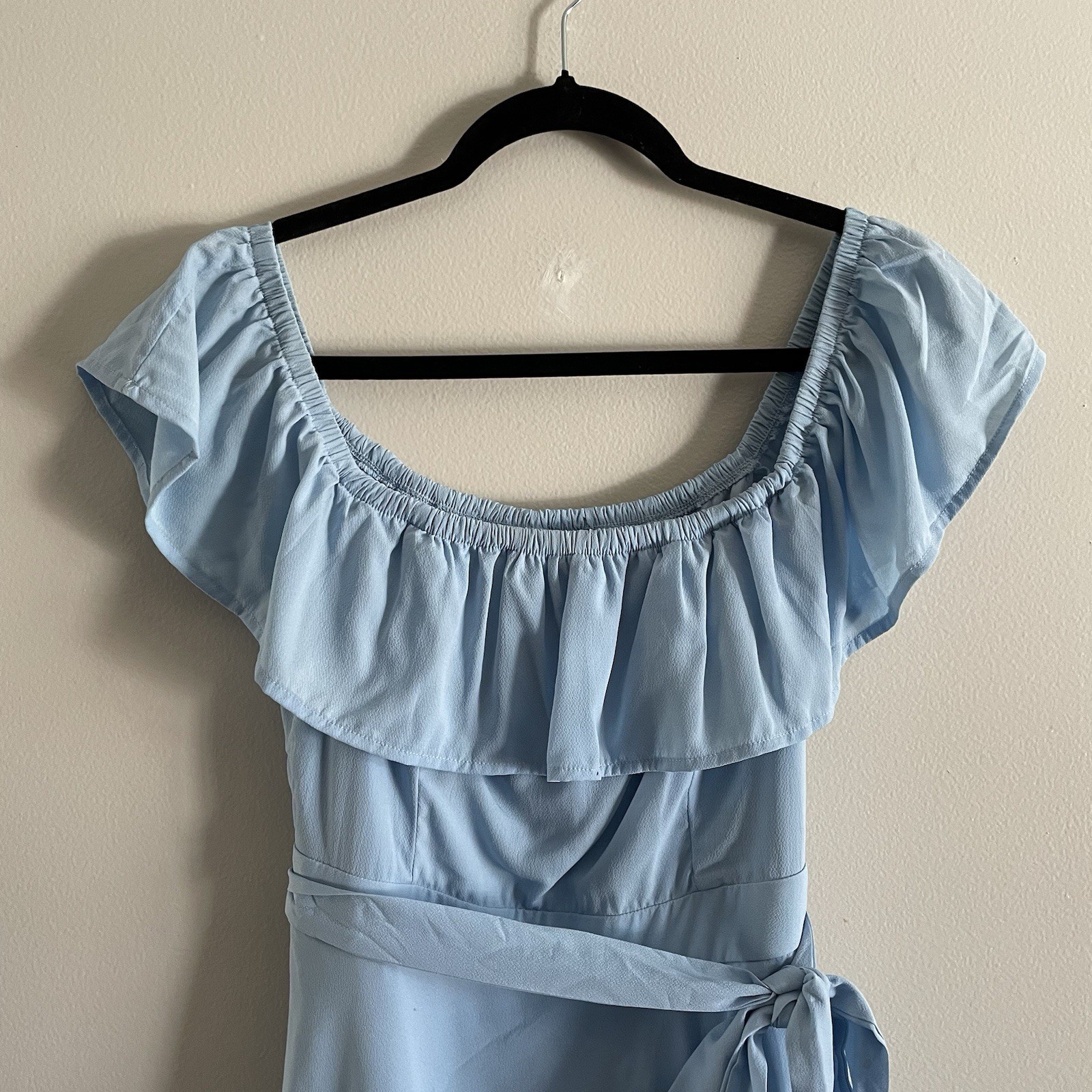 Windsor Women L Belted Chasing Dreams Off The Shoulder Ruffle High-Low Dress