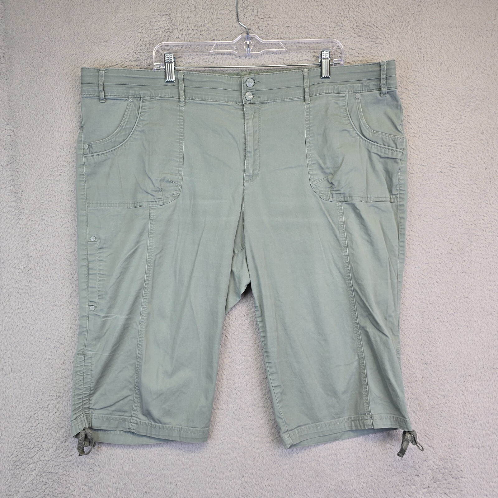 Gloria Vanderbilt Capri Pants Womens Plus Size 22W High Rise Adjustable Hem