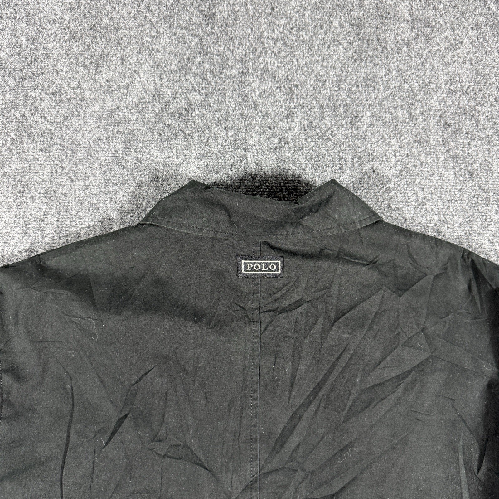 Vintage Polo Ralph Lauren Jacket Mens Size Large Barn Utility Chore Coat Black