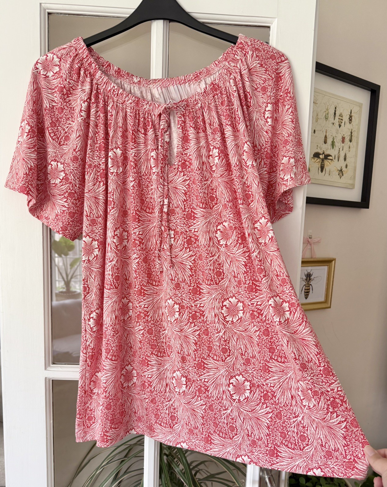 Next Morris & Co ‘Marigold’ Print Soft Jersey Tunic Blouse Shirt Top Size 18-20