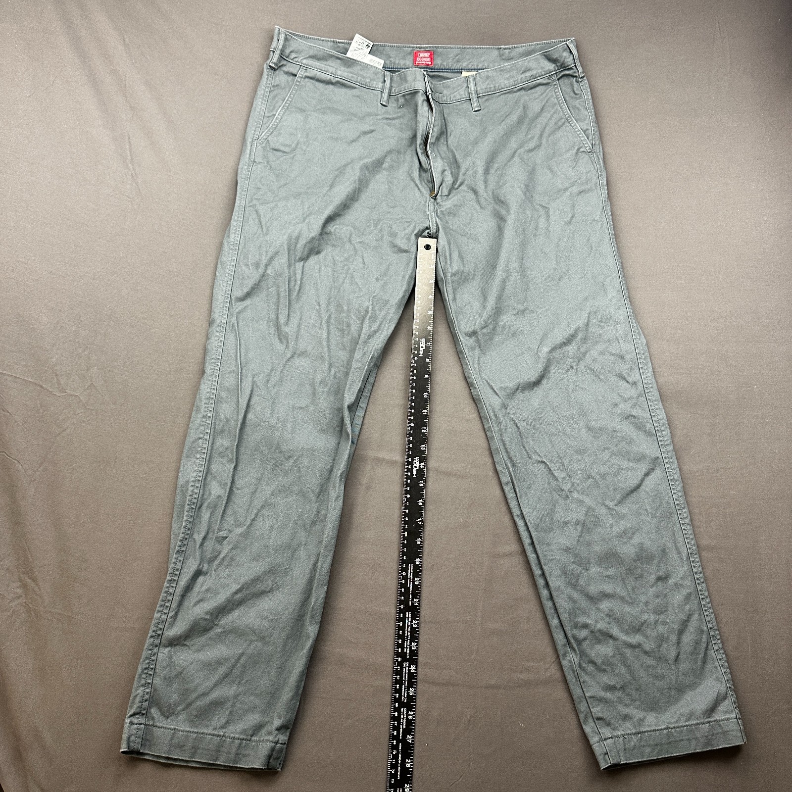 Levi’s XX Chino Standard Taper Pants Mens 40X32 Gray Classic Flat Front Casual