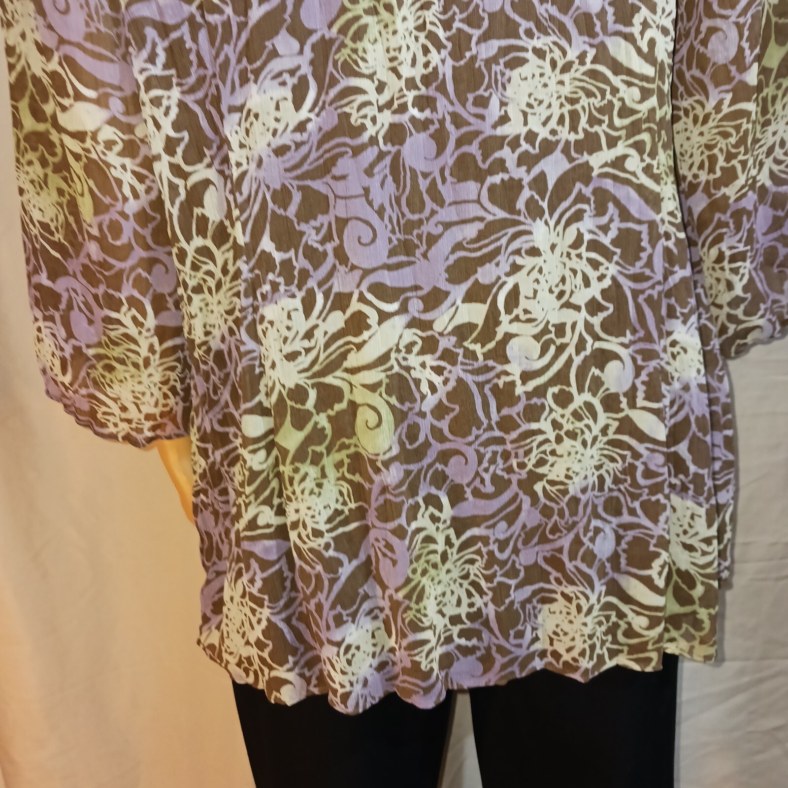 Axcess Blouse Women’s Size 1 Multicolor 3/4 Sleeve by Liz Claiborne EUC
