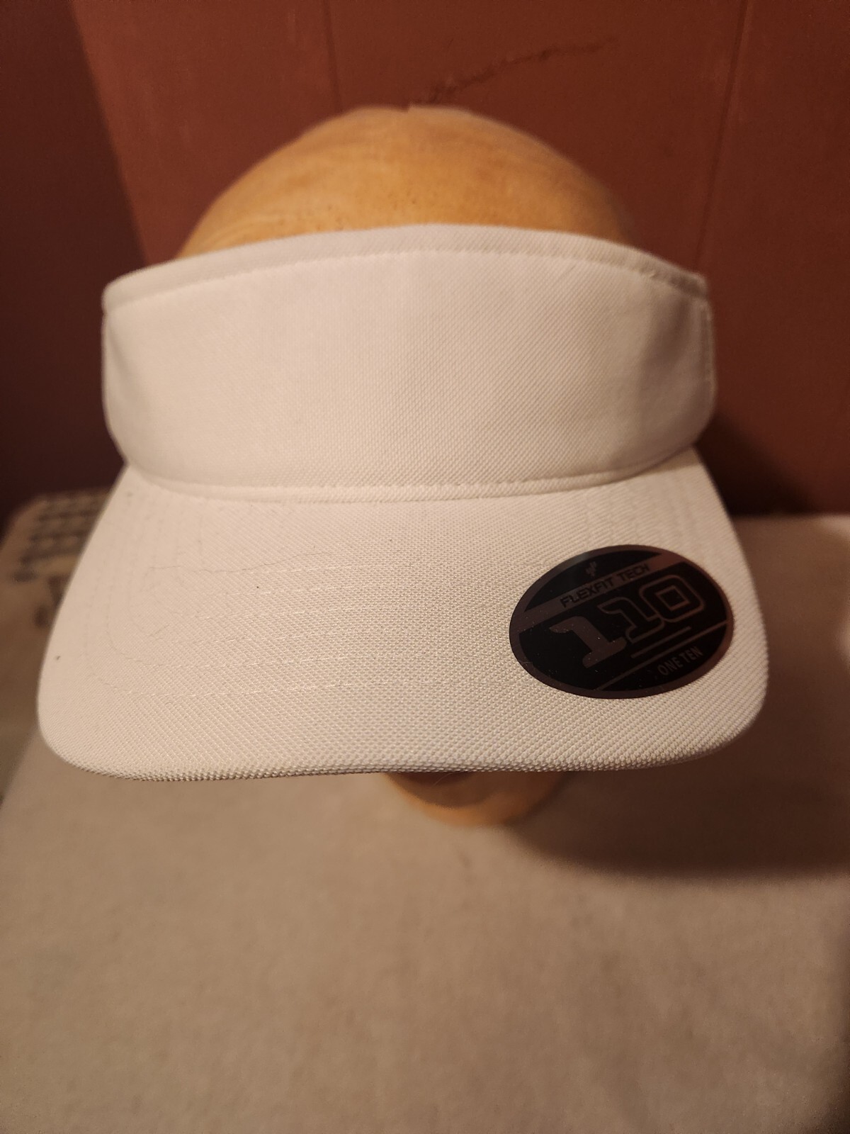 FLEXFIT Tech 110 Adjustable Fit VISOR White Hat Cap Golf Tennis New!