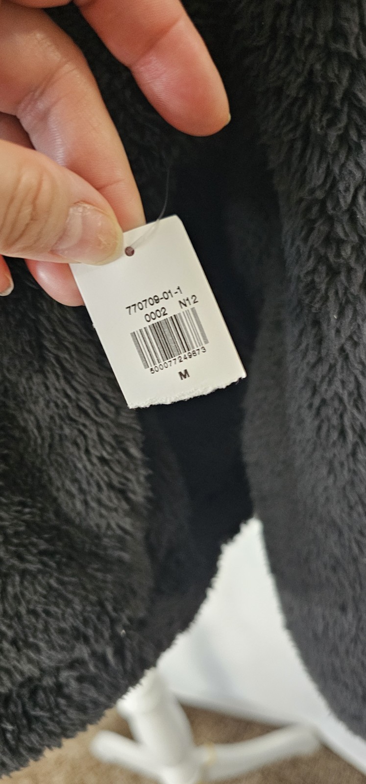 Old Navy Womens Medium Black Sherpa Fleece Quarter Zip Teddy Pullover Jacket