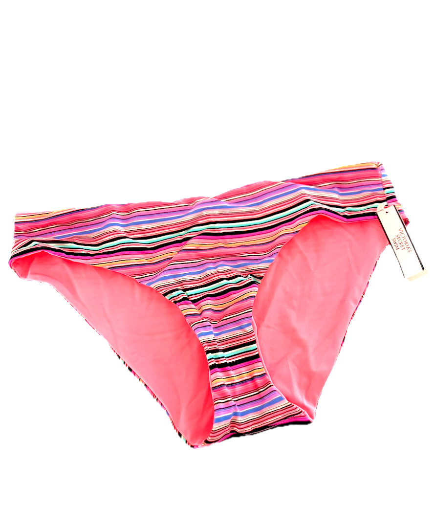 Victoria’s Secret Swim Bottom The Classic Hipster Coral Stripes
