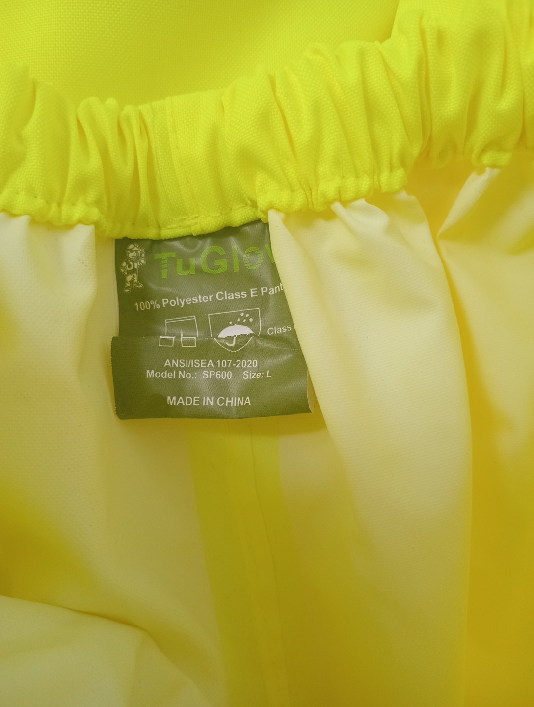 New TuGLOW Safety Rain-Pants meets ANSI/ISEA 107-2020 Class E standard Sz L