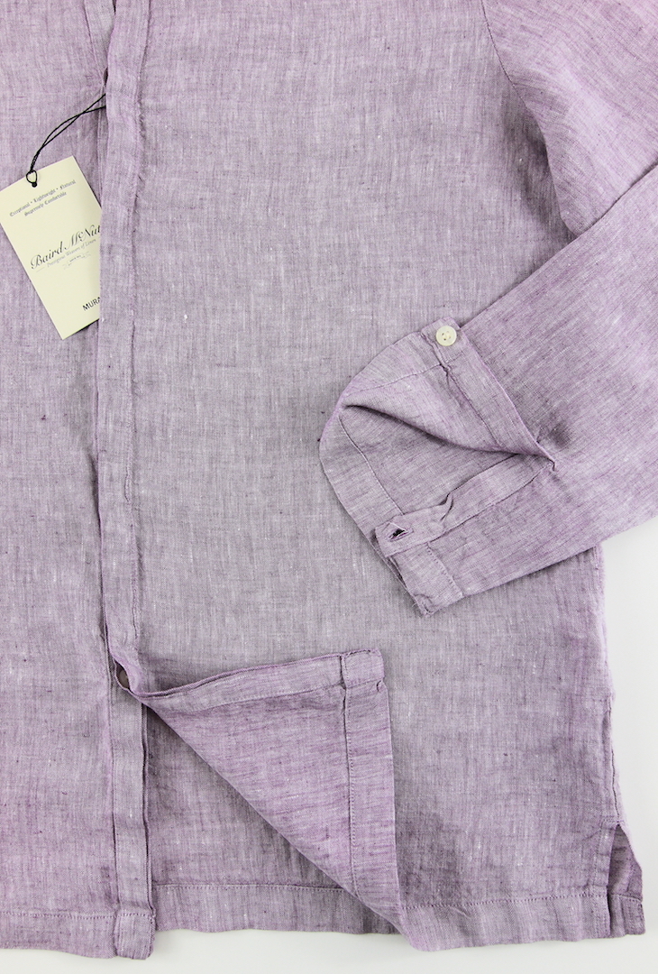 Men’s MURANO Heather Purple 100% Linen Shirt Extra Large XL NEW NWT Nice!