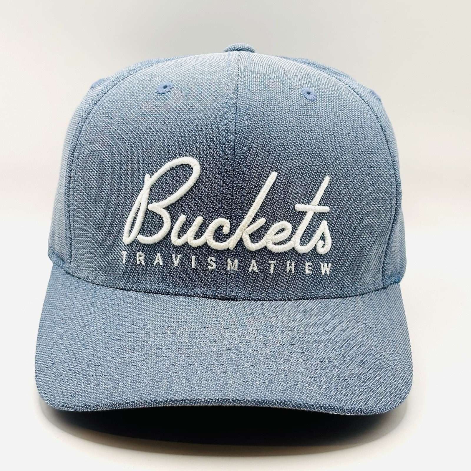 Travis Mathew Buckets Snapback Hat Blue Adjustable Cap FlexFit Tech 110 One Ten