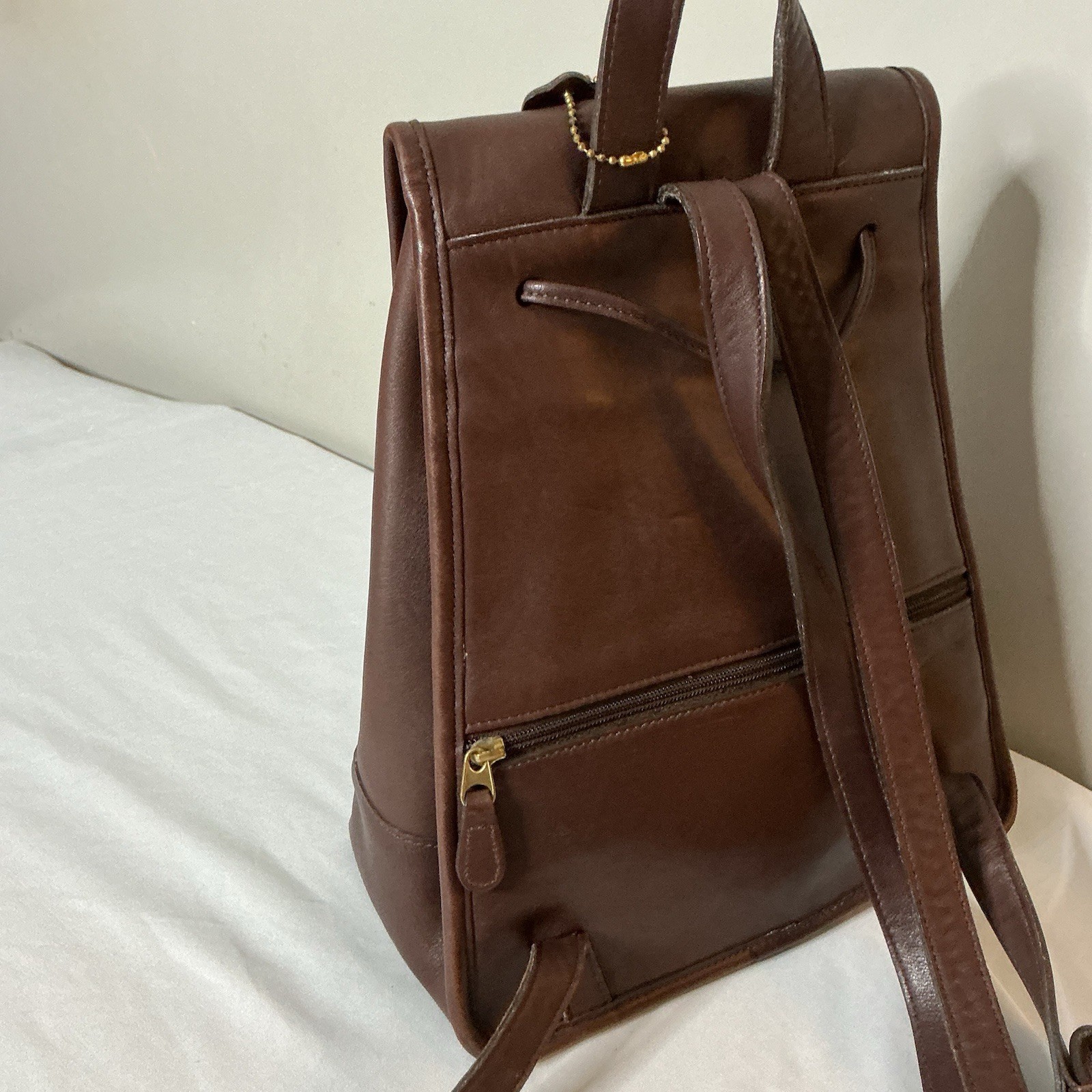 Vtg Coach Daypack 90’s Brown Leather 9791 Turn Lock