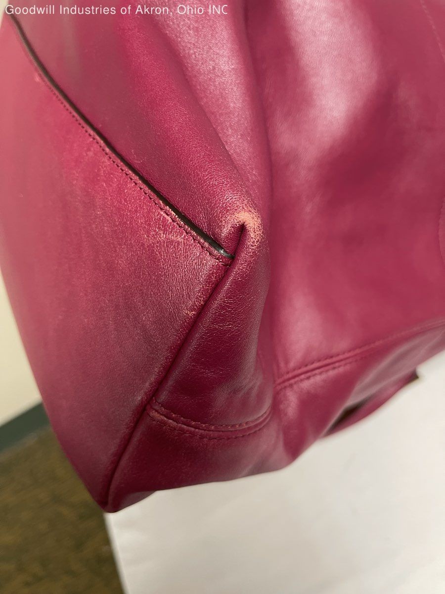 Coach Red Burgundy Leather Madison Phoebe Tote Bag Gold Hardware 26461 COA
