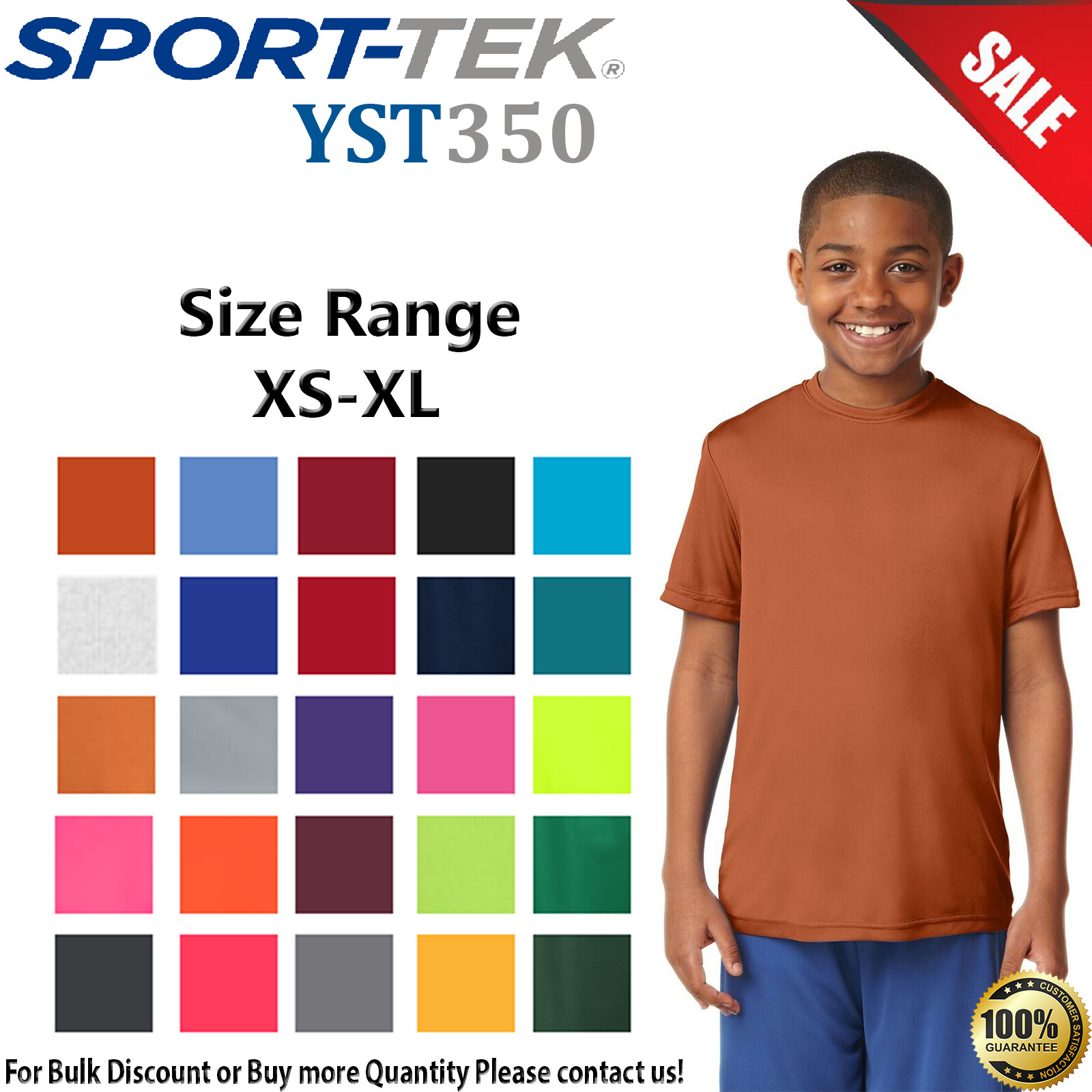 Sport-Tek YST350 Youth Short Sleeve Dri-Fit PosiCharge Competitor Crew T-Shirt