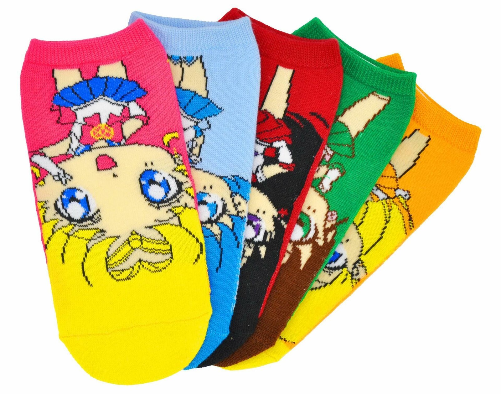 Sailor Moon 5 Pair Pack Lowcut Socks, Shoe Size 4-10