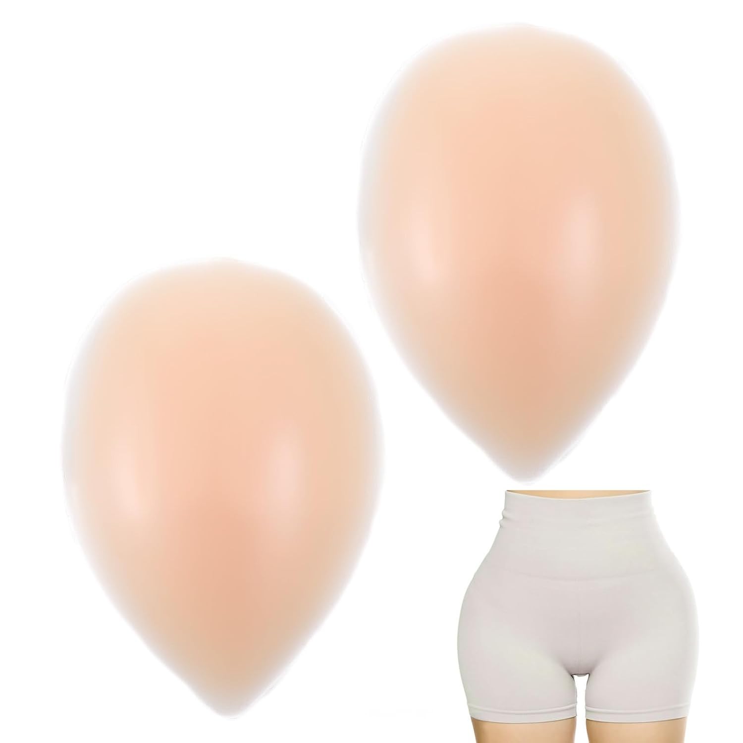 Silicone Self Adhesive Reusable Large Hip Dip Pads Butt Lift Filler Pads