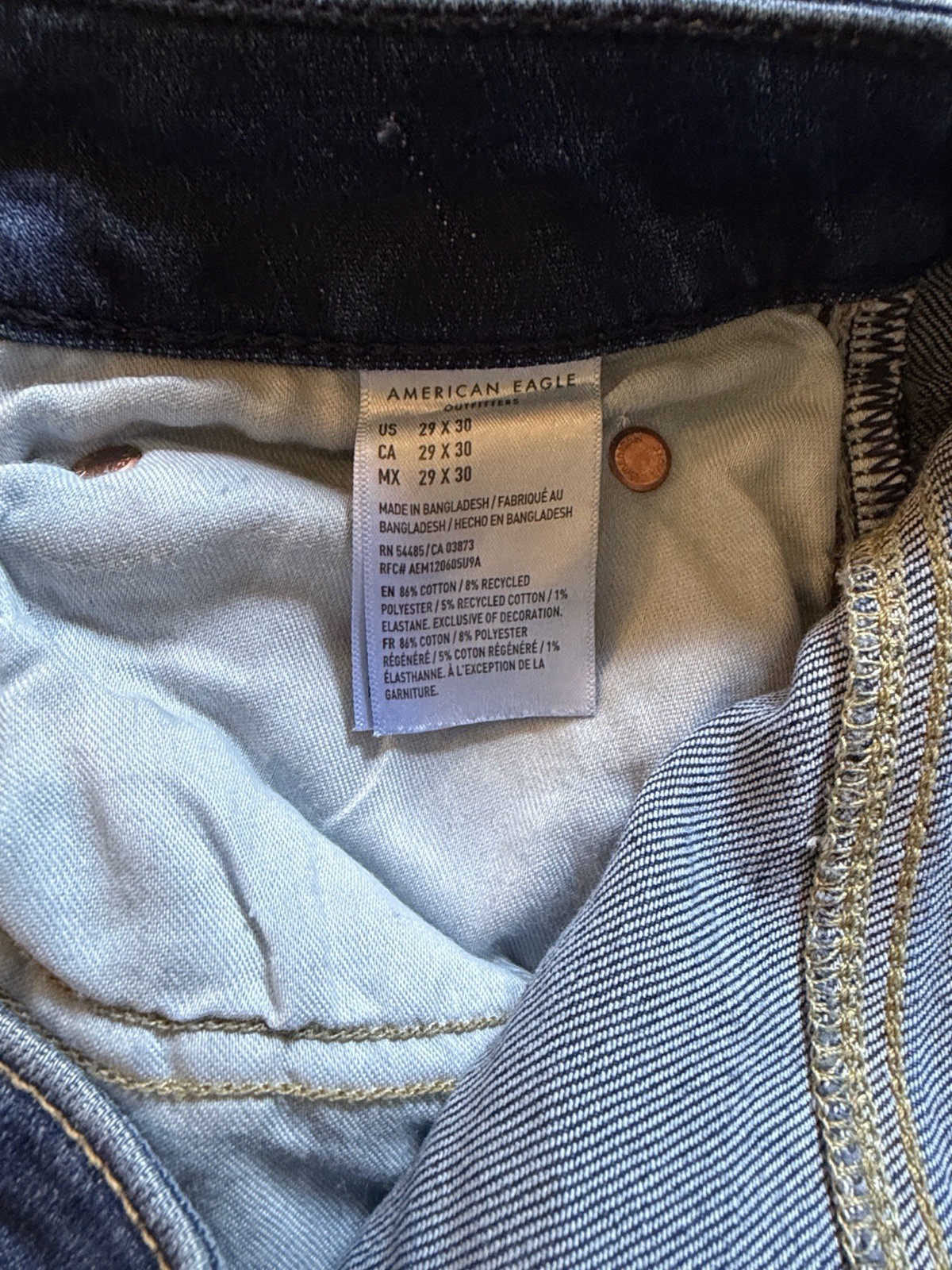 American Eagle Outfitters Men’s Slim Straight Leg Jeans Airflex, Size 29×30