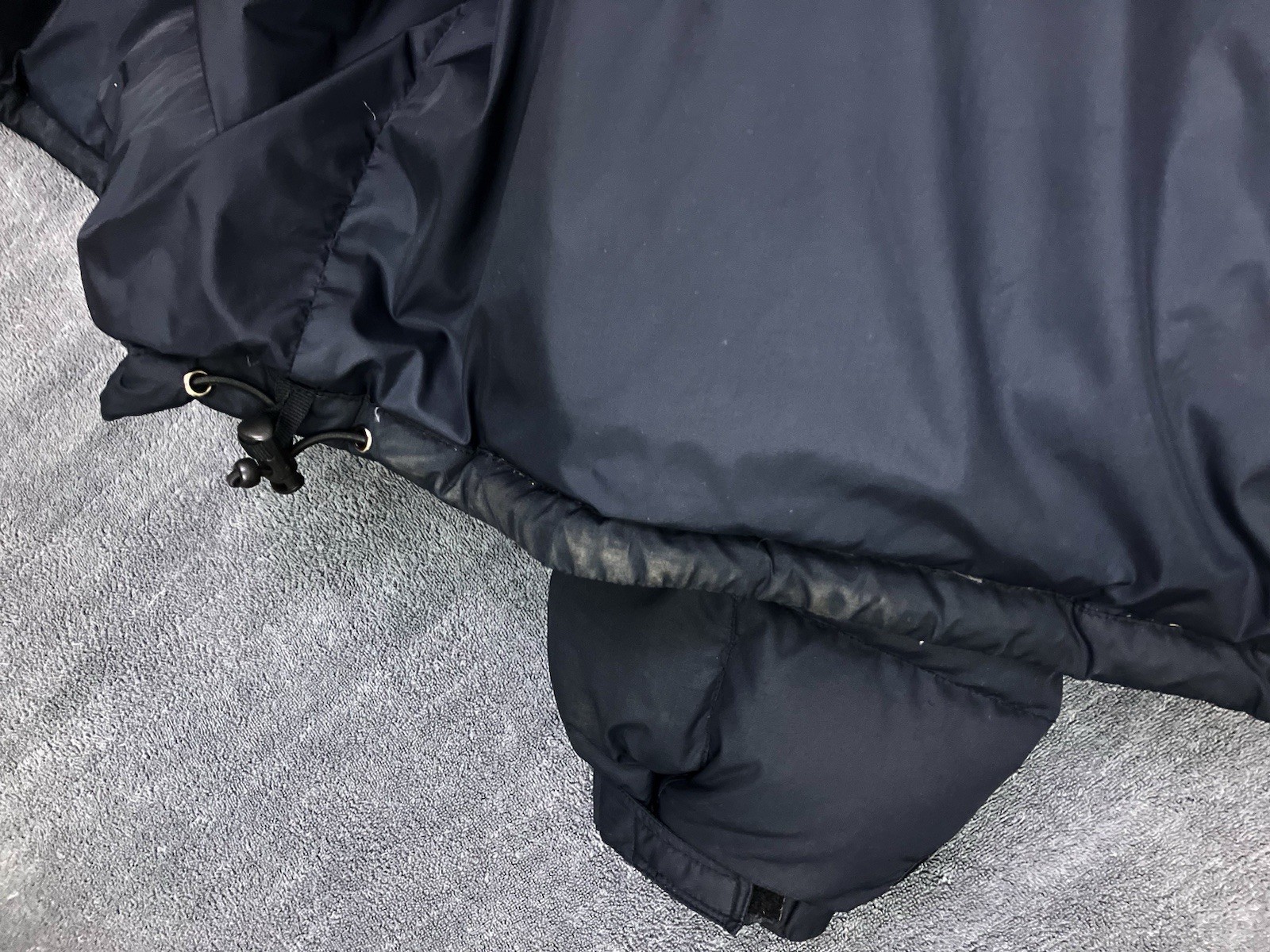 CABELAS Premier Northern Goose Down Men XL 650 Fill Quilted Puffer Jacket ISSUES