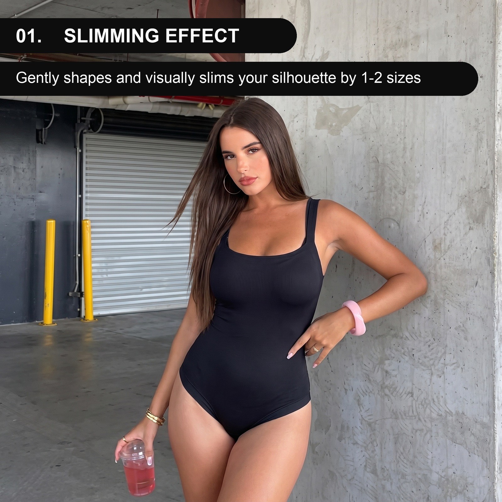 Crotchless Shapewear Bodysuit Body Shaper Tummy Control Free Pouch Fast Shipping