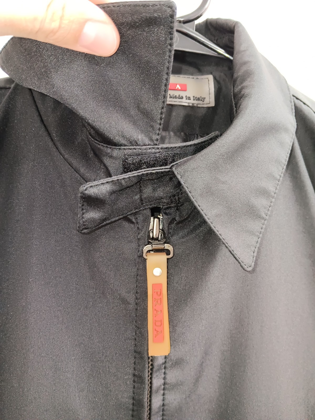 Prada Sport Vintage Polyester Zip Up Jacket Black Women’s Size L/XL