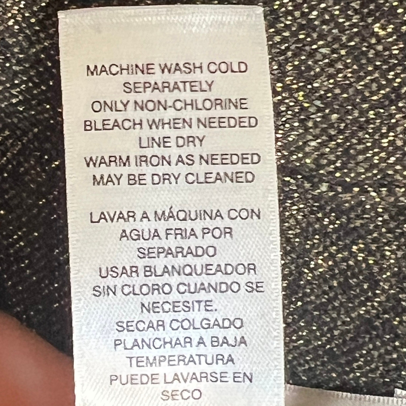 Chico’s Women’s Size 3-XL Open Front Longline Duster Jacket Black Gold Metallic