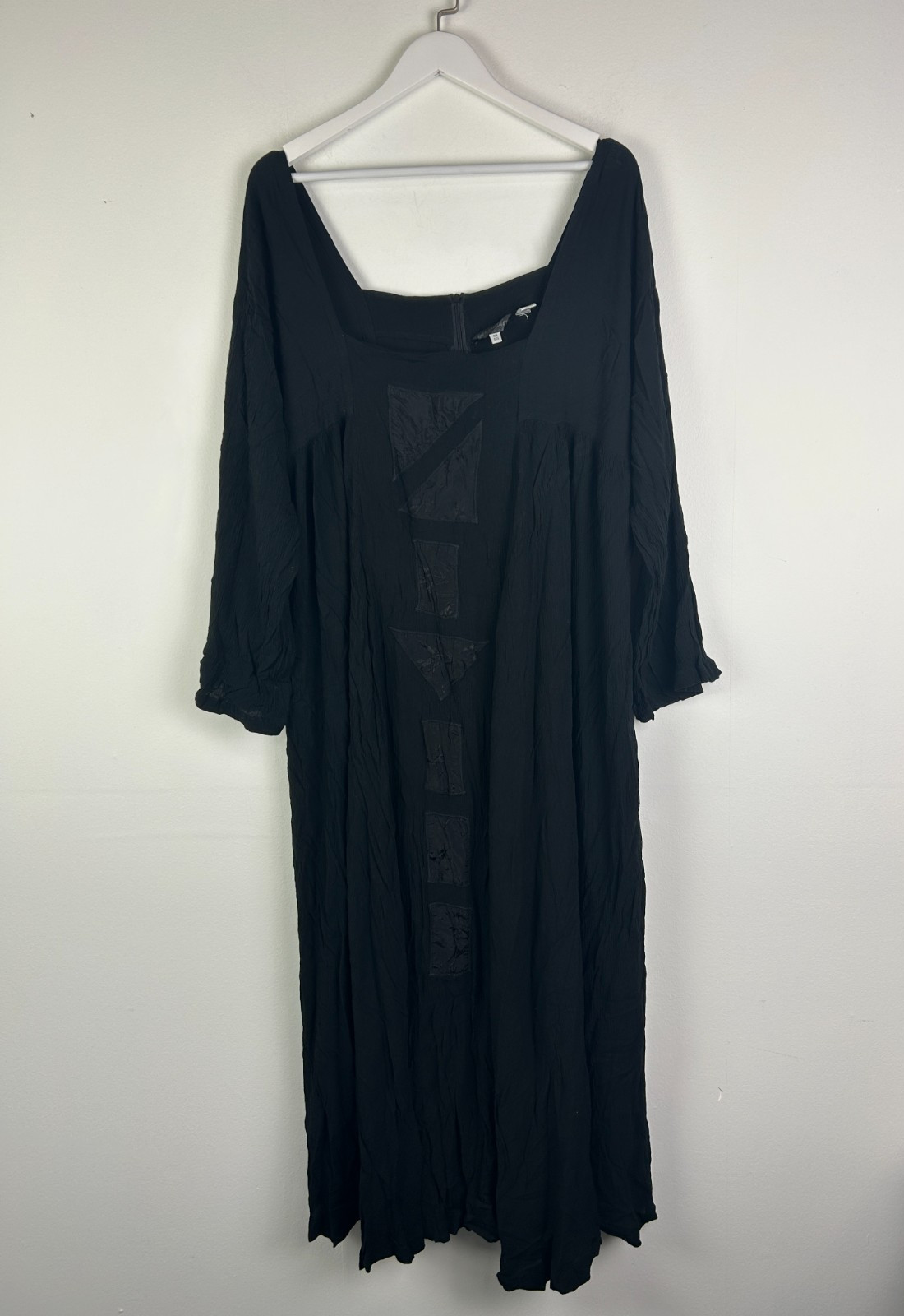 Lotus Traders Black Dress One Size OS Black 100% Rayon Oversized Halloween Witch